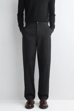COTTON STRAIGHT-LEG CHINOS