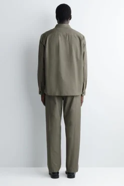 COTTON STRAIGHT-LEG PANTS