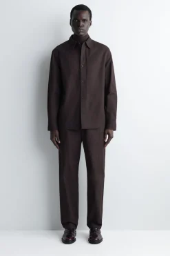 COTTON STRAIGHT-LEG PANTS