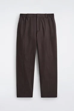COTTON STRAIGHT-LEG PANTS
