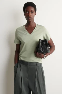 COTTON V-NECK T-SHIRT