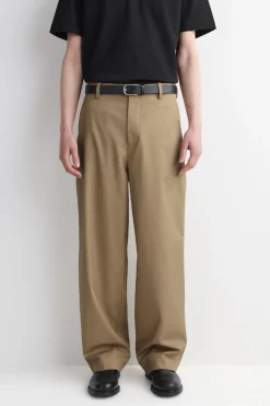 COTTON WIDE-LEG PANTS