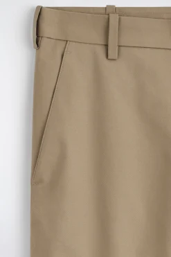 COTTON WIDE-LEG PANTS