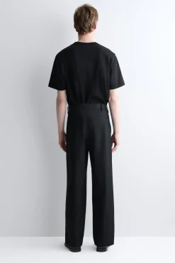 COTTON WIDE-LEG PANTS