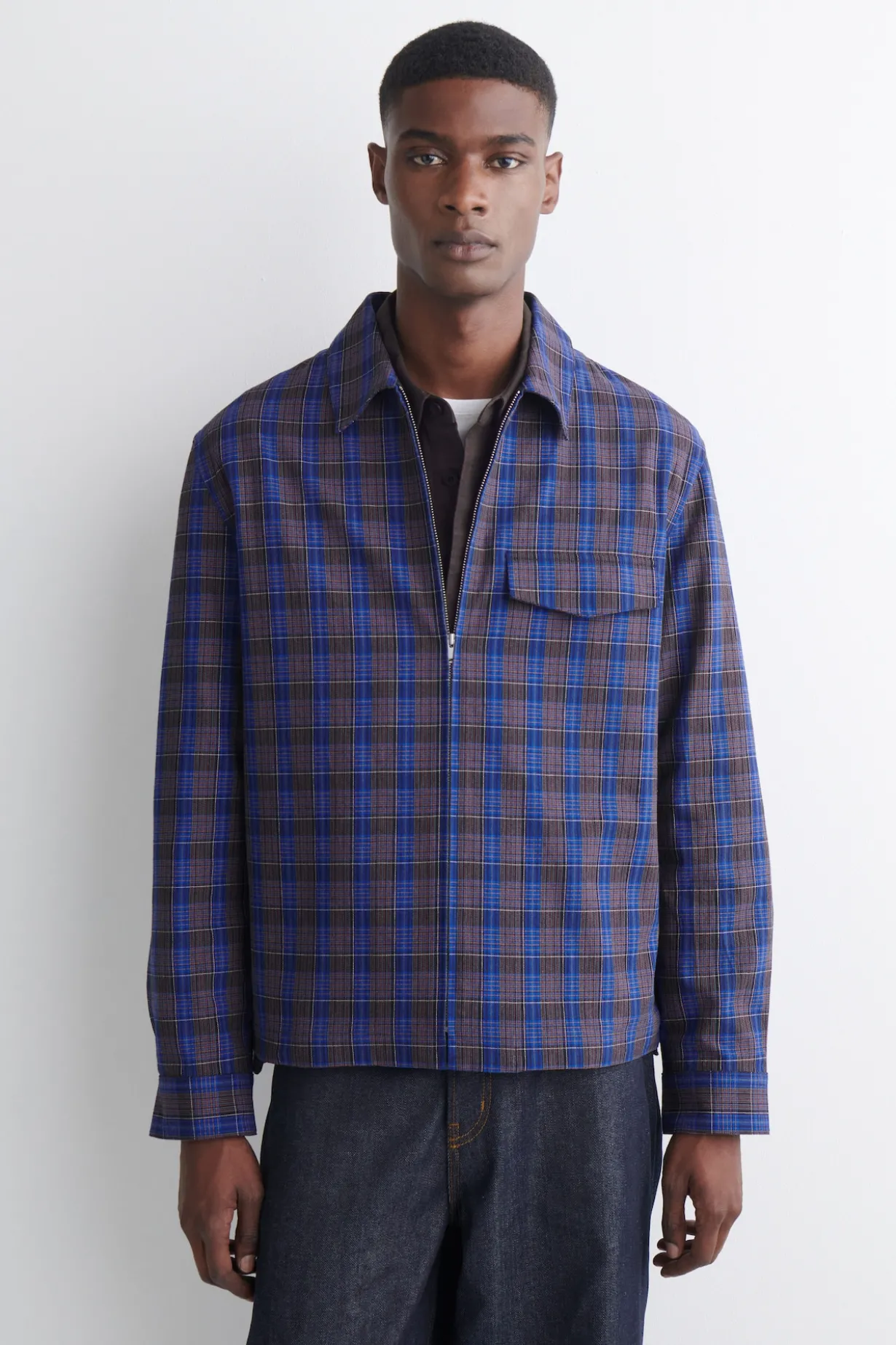 COTTON ZIPPED OVERSHIRT