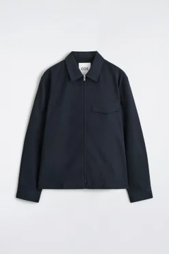 COTTON ZIPPED OVERSHIRT