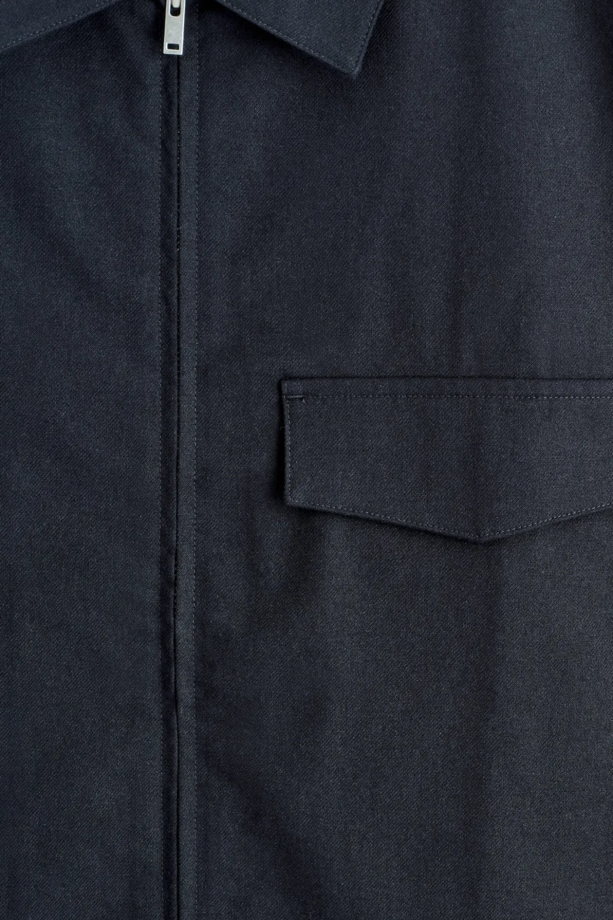 COTTON ZIPPED OVERSHIRT