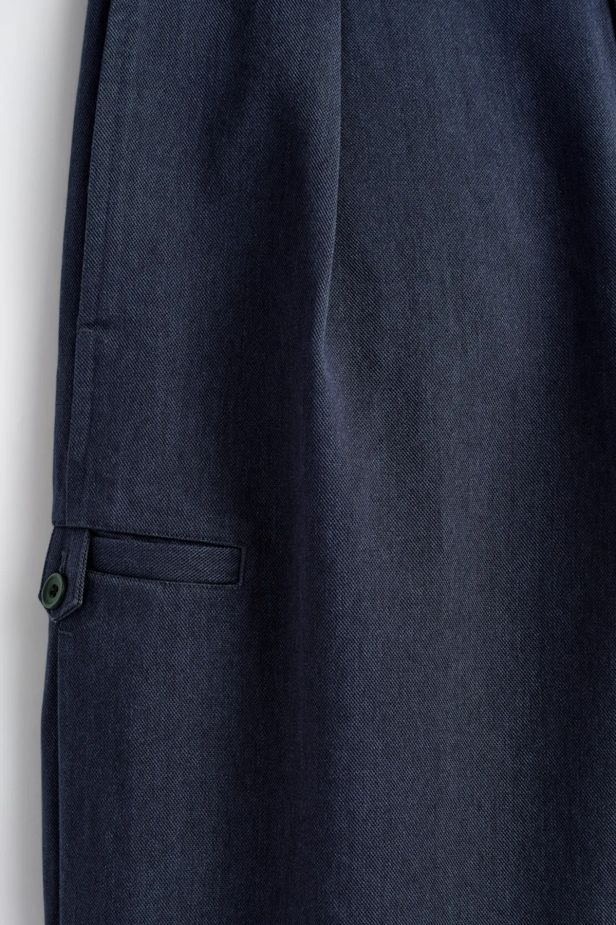 COTTON-BLEND BARREL-LEG UTILITY PANTS