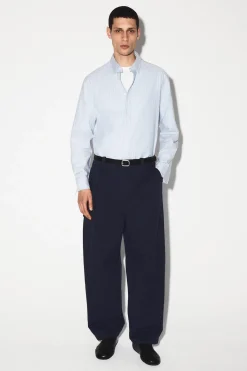 COTTON-BLEND BARREL-LEG UTILITY PANTS