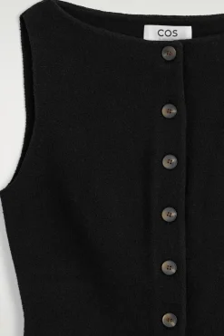 COTTON-BLEND CREPE VEST