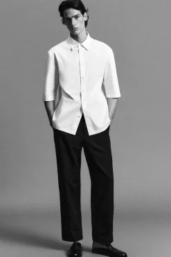 COTTON-CANVAS REGULAR-FIT STRAIGHT-LEG CHINOS
