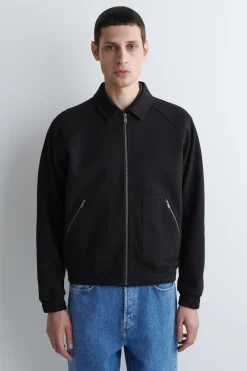 COTTON-JERSEY BOMBER JACKET