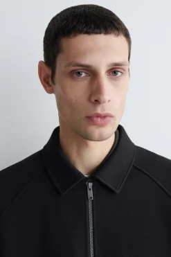 COTTON-JERSEY BOMBER JACKET