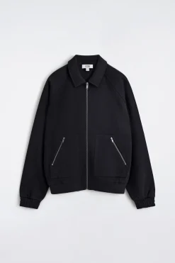 COTTON-JERSEY BOMBER JACKET