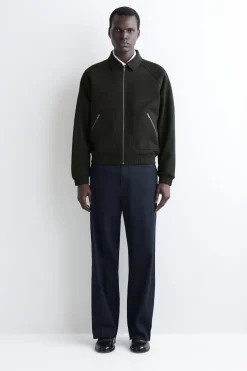 COTTON-JERSEY BOMBER JACKET