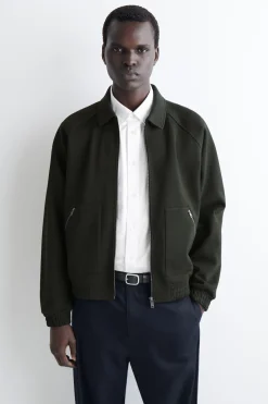 COTTON-JERSEY BOMBER JACKET