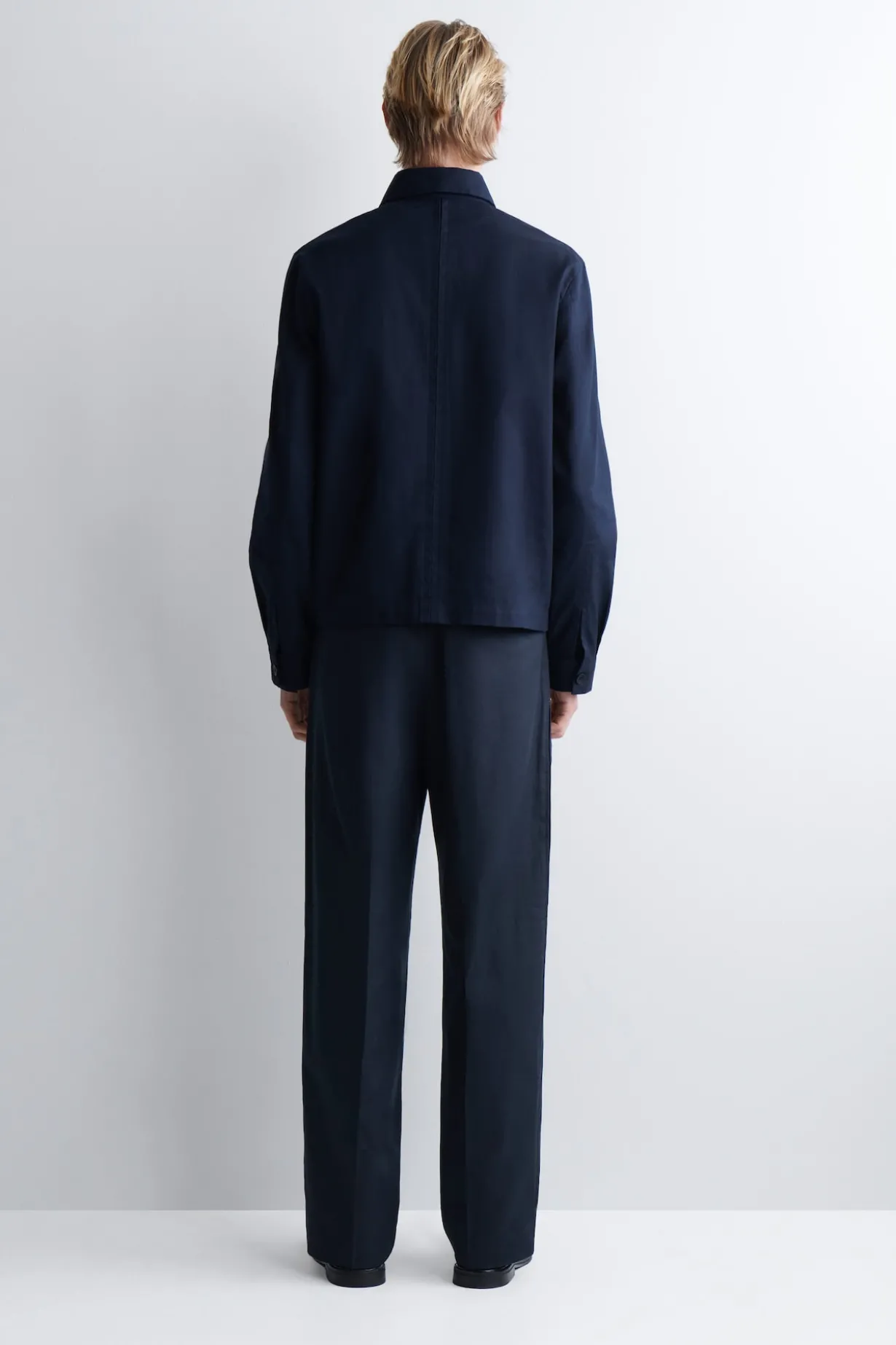 COTTON-LINEN RELAXED-FIT STRAIGHT-LEG PANTS