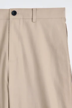 COTTON-LINEN RELAXED-FIT STRAIGHT-LEG PANTS