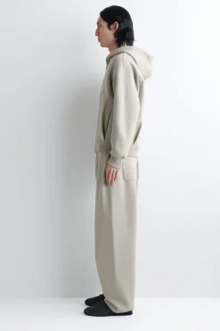 COTTON-PIQUÉ OVERSIZED BARREL-LEG JOGGERS