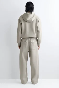 COTTON-PIQUÉ OVERSIZED BARREL-LEG JOGGERS