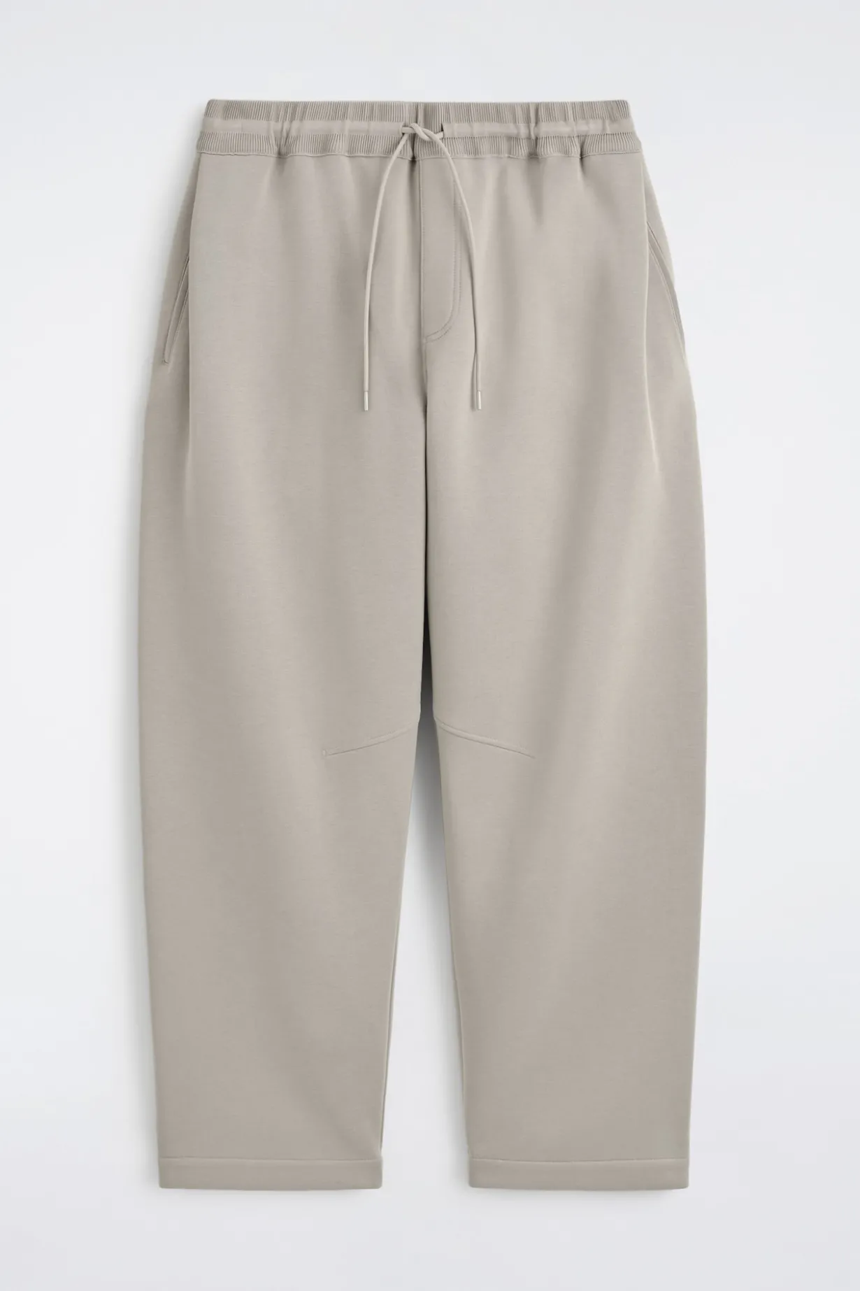 COTTON-PIQUÉ OVERSIZED BARREL-LEG JOGGERS