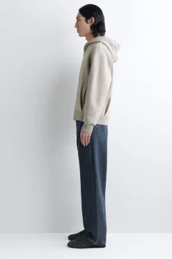 COTTON-PIQUÉ ZIP-UP HOODIE
