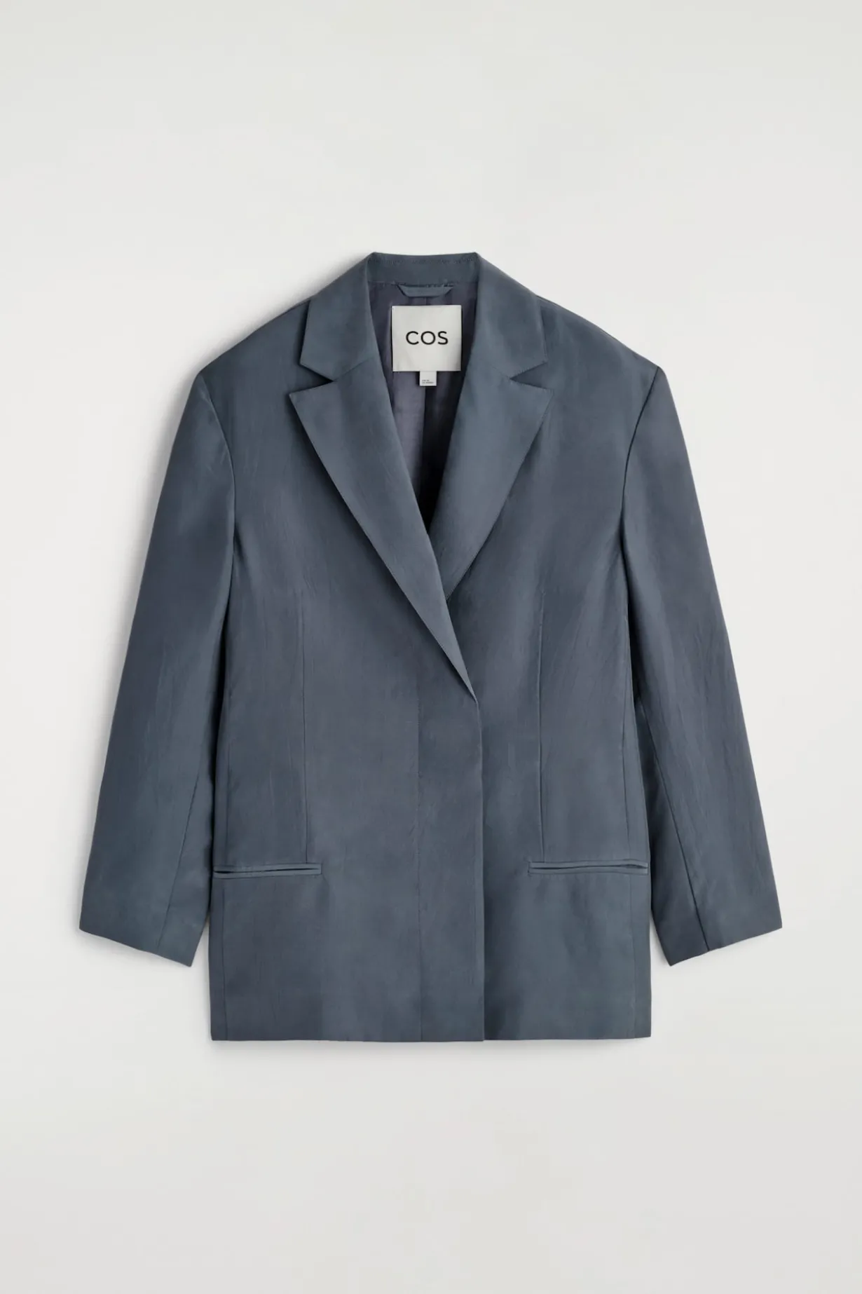 CRINKLED-SILK BLAZER