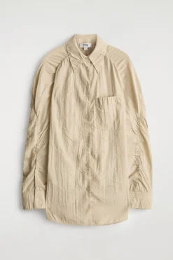 CRINKLED-SILK SHIRT