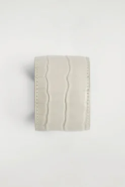 CROC-EFFECT LEATHER CUFF