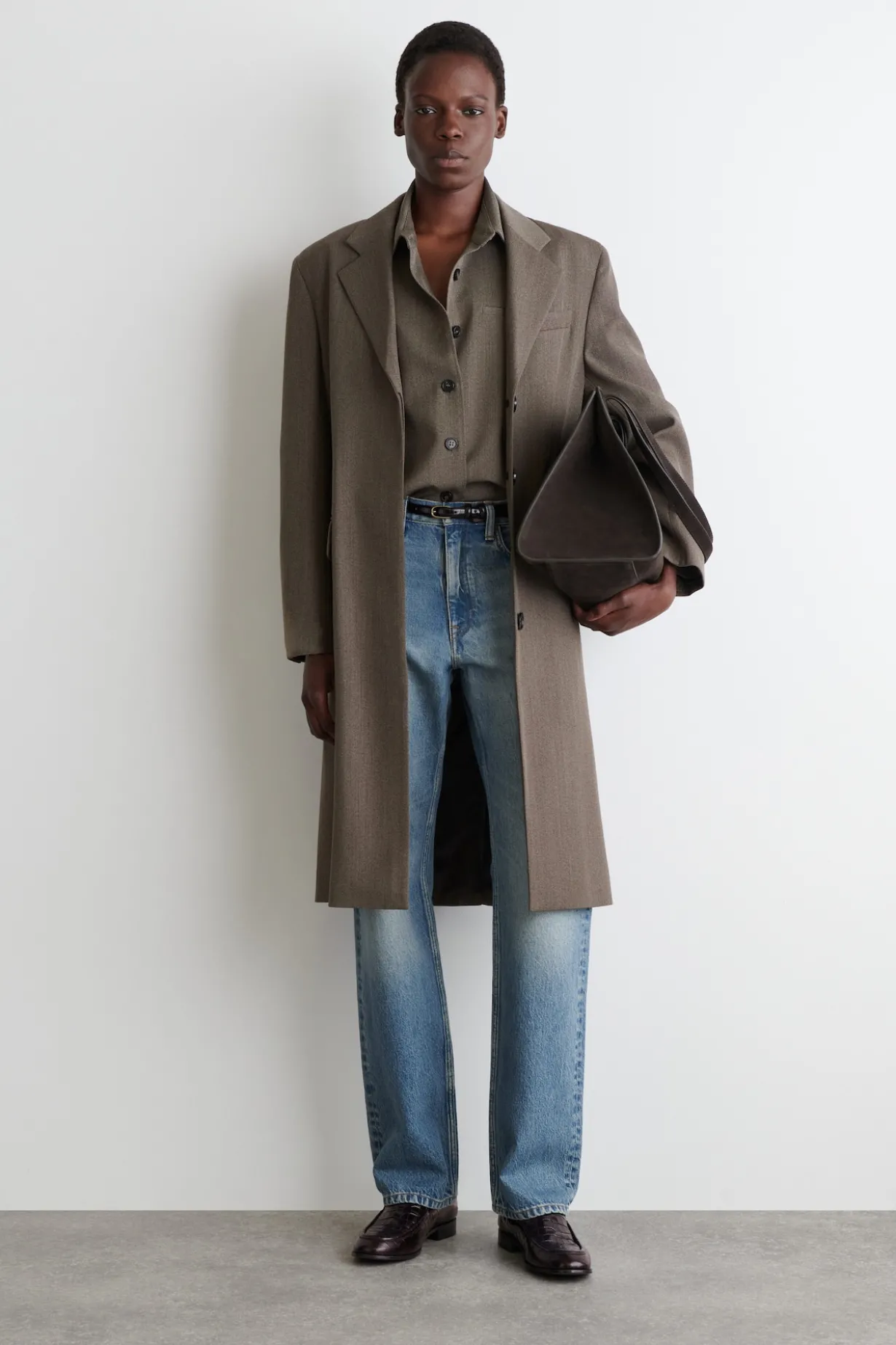 CROC-EFFECT LEATHER LOAFERS