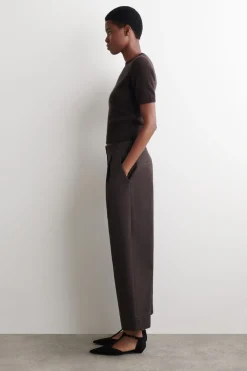 CROPPED COTTON BALLOON PANTS