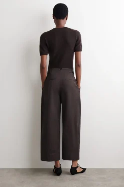 CROPPED COTTON BALLOON PANTS