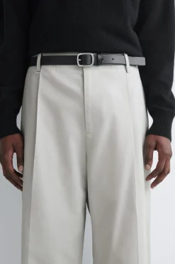 CROPPED COTTON STRAIGHT-LEG TROUSERS