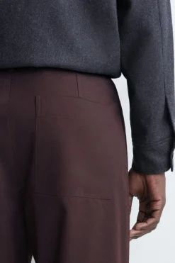 CROPPED COTTON STRAIGHT-LEG TROUSERS