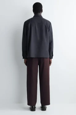 CROPPED COTTON STRAIGHT-LEG TROUSERS