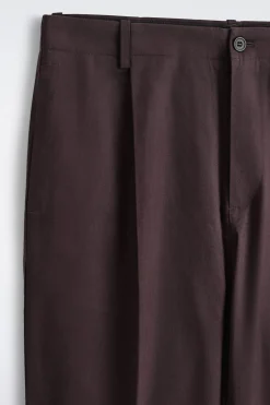 CROPPED COTTON STRAIGHT-LEG TROUSERS