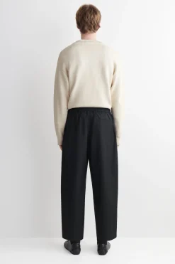 CROPPED ELASTICATED WIDE-LEG PANTS