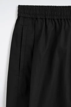 CROPPED ELASTICATED WIDE-LEG PANTS