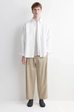 CROPPED ELASTICATED WIDE-LEG PANTS