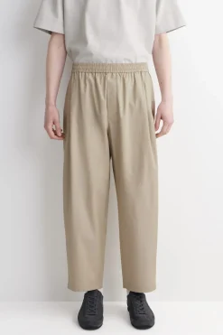 CROPPED ELASTICATED WIDE-LEG PANTS