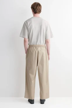 CROPPED ELASTICATED WIDE-LEG PANTS
