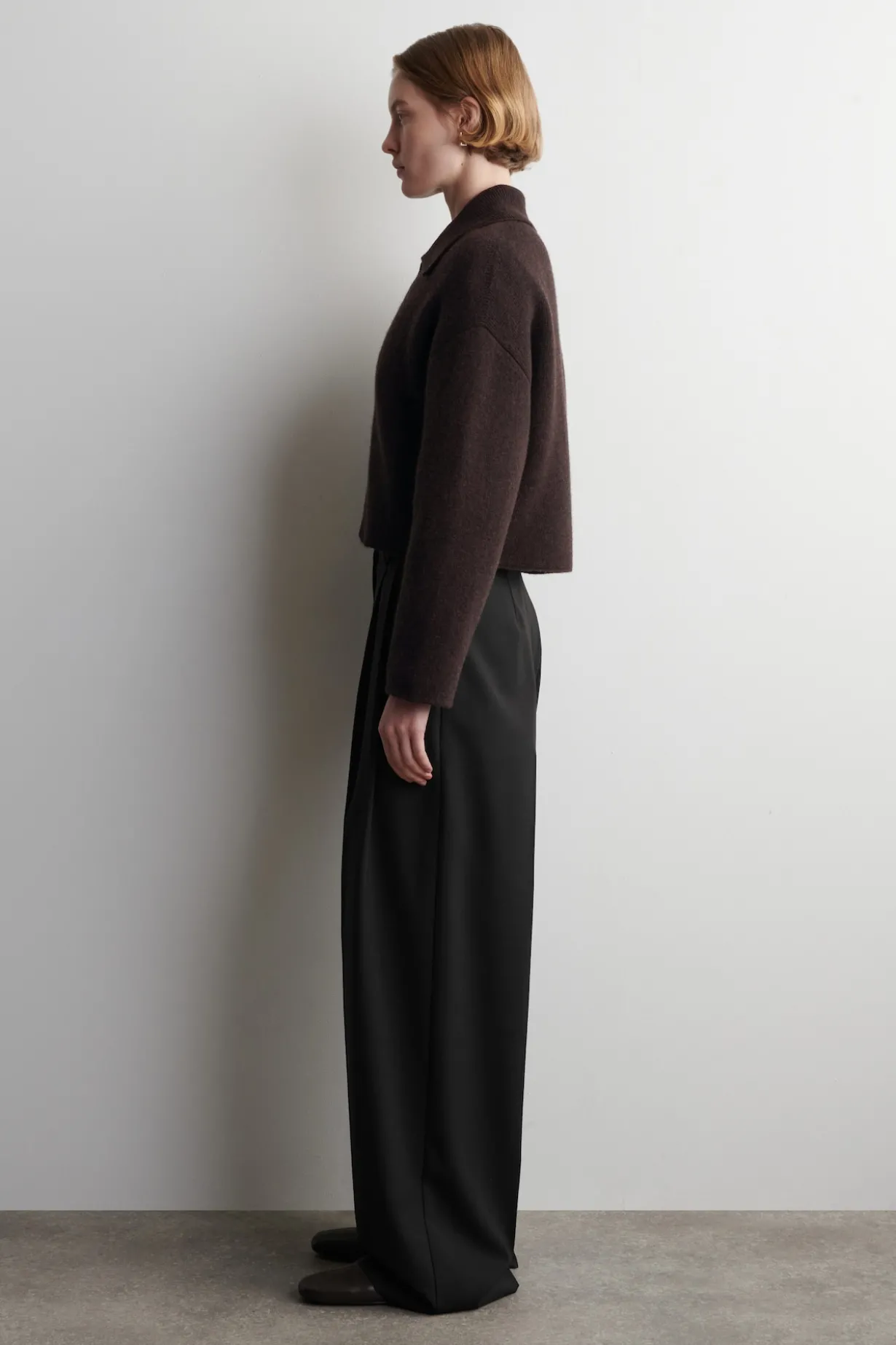 CROPPED KNITTED MERINO WOOL JACKET