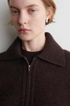 CROPPED KNITTED MERINO WOOL JACKET