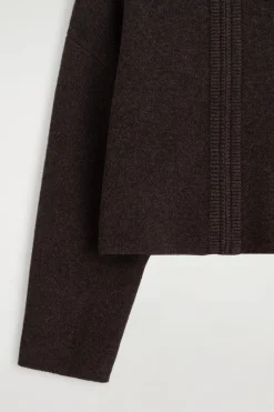 CROPPED KNITTED MERINO WOOL JACKET