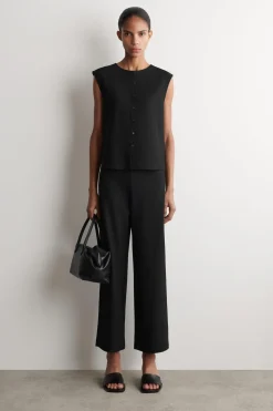 CROPPED STRAIGHT-LEG PANTS
