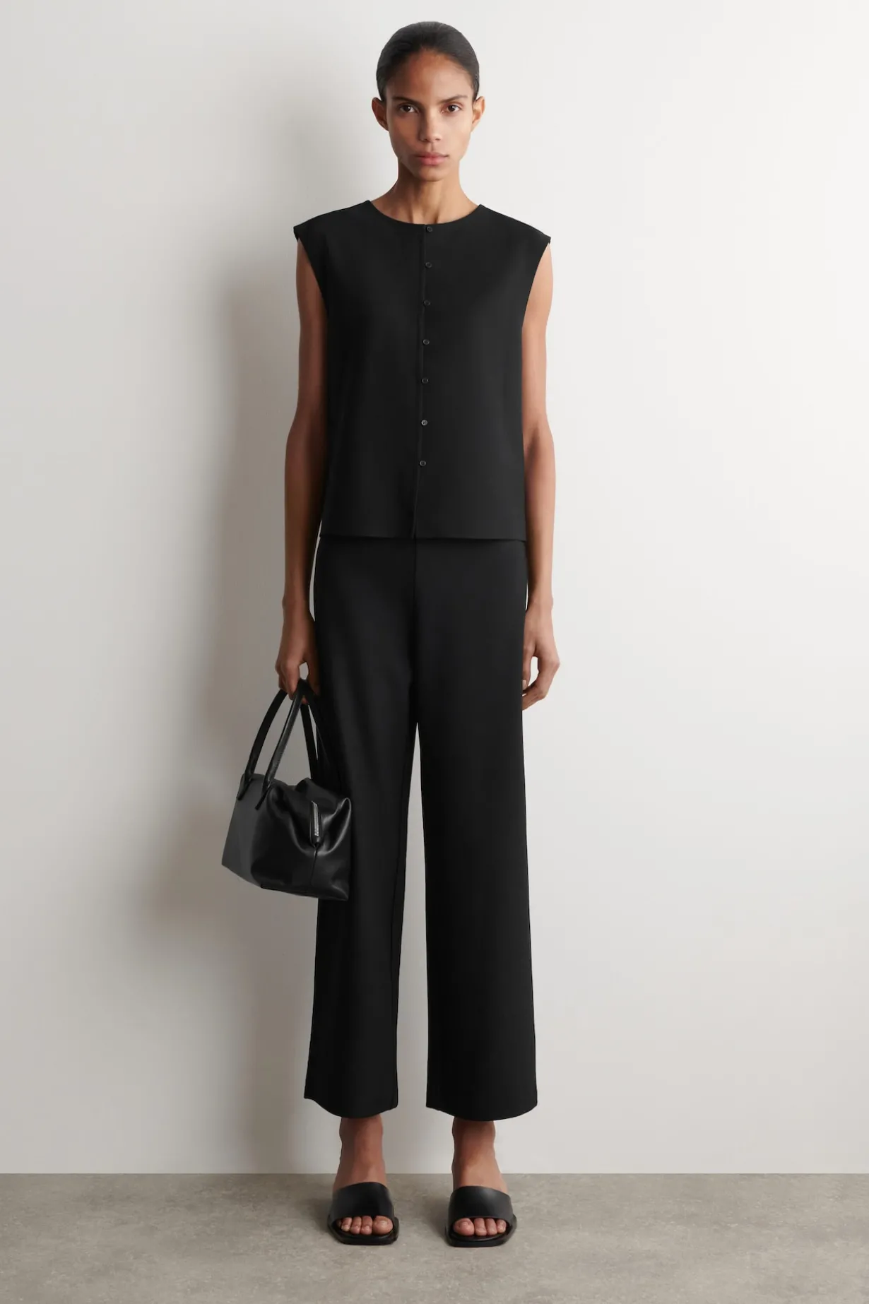 CROPPED STRAIGHT-LEG PANTS