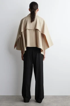 CROPPED TRENCH COAT CAPE