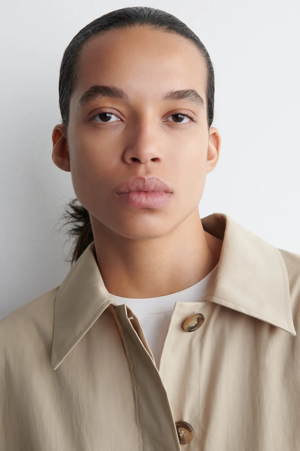 CROPPED TRENCH COAT CAPE