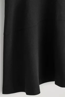 CURVED A-LINE MIDI SKIRT