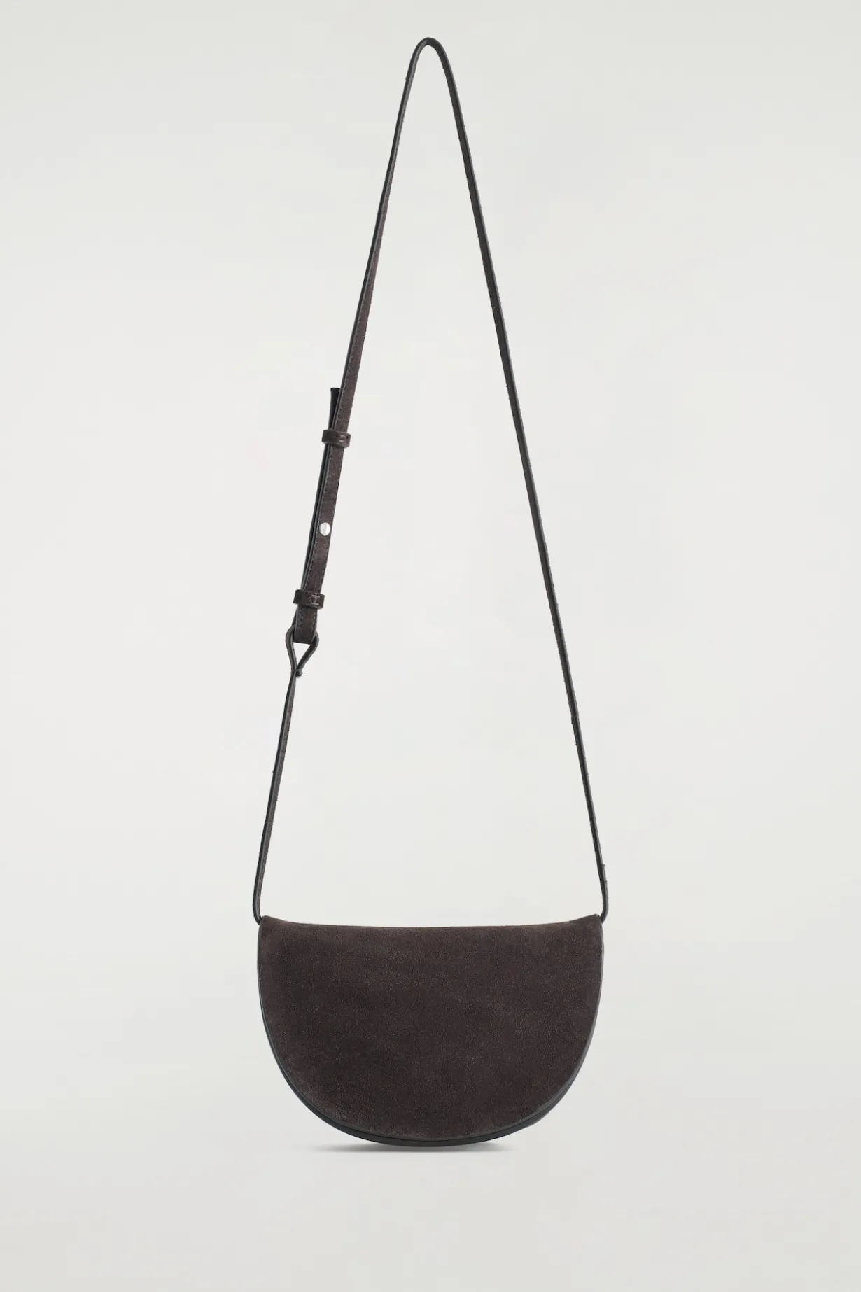 CURVED CROSSBODY BAG - SUEDE